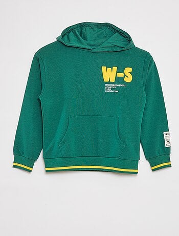 Sweatshirt com capuz e estampa