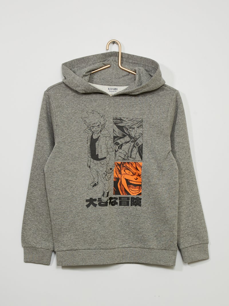 Sweatshirt com capuz e estampado BRANCO - Kiabi