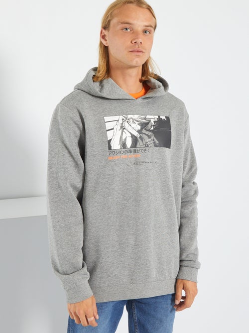 Sweatshirt com capuz e estampado - Kiabi