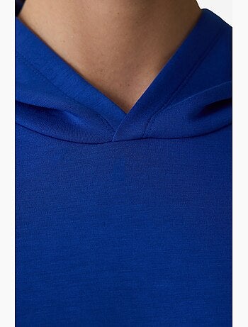 Sweatshirt com capuz e estampado de slogan, toque sedoso penti