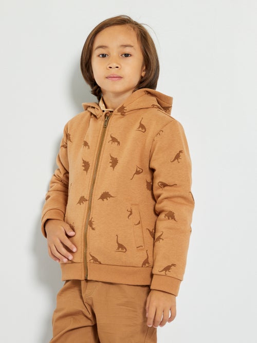 Sweatshirt com capuz e estampado 'dinossauros' - Kiabi