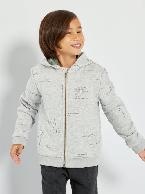 Sweatshirt com capuz e estampado 'galaxy' - Kiabi