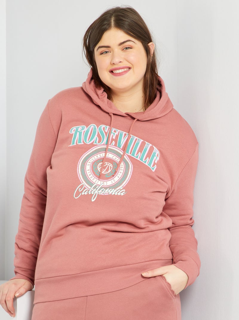 Sweatshirt com capuz e estampado vintage ROSA - Kiabi