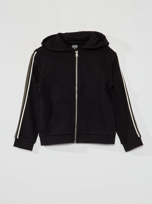 Sweatshirt com capuz e faixa tricolor - Kiabi