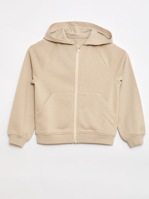 Sweatshirt com capuz e fecho - Coleção fácil de vestir - Kiabi