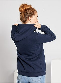 Sweatshirt com capuz e fecho - Kiabi