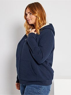 Sweatshirt com capuz e fecho - Kiabi