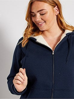 Sweatshirt com capuz e fecho - Kiabi