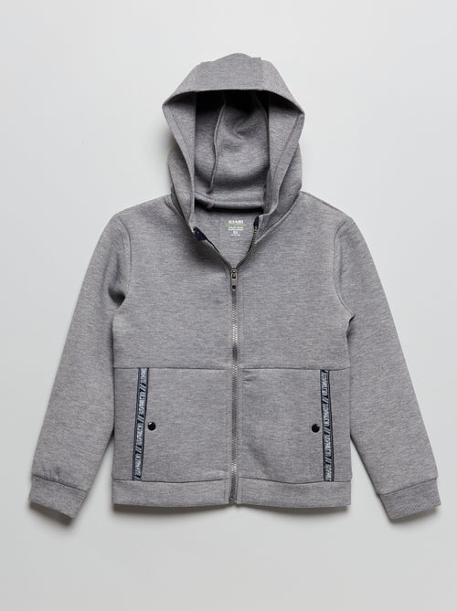 Sweatshirt com capuz e fecho - Kiabi