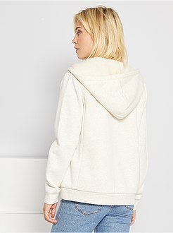 Sweatshirt com capuz e fecho - Kiabi