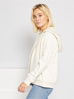 Sweatshirt com capuz e fecho - Kiabi