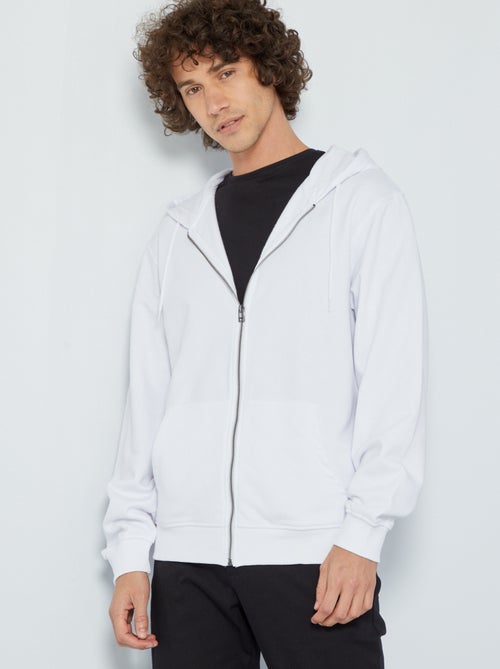 Sweatshirt com capuz e fecho - Kiabi