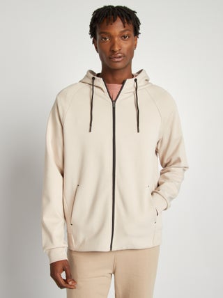 Sweatshirt com capuz e fecho