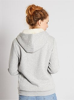 Sweatshirt com capuz e fecho - Kiabi