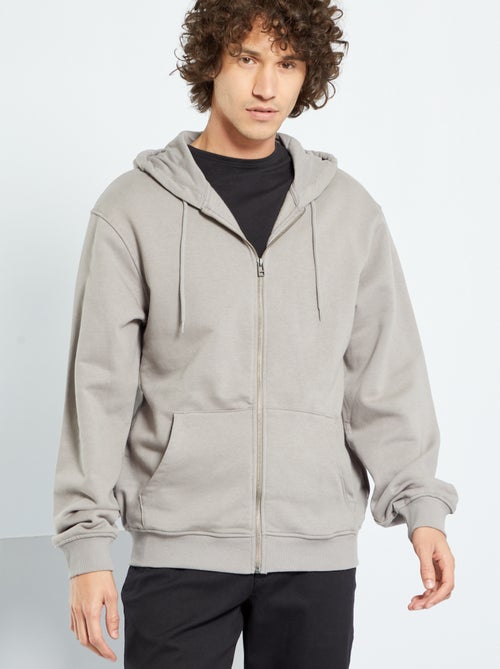 Sweatshirt com capuz e fecho - Kiabi