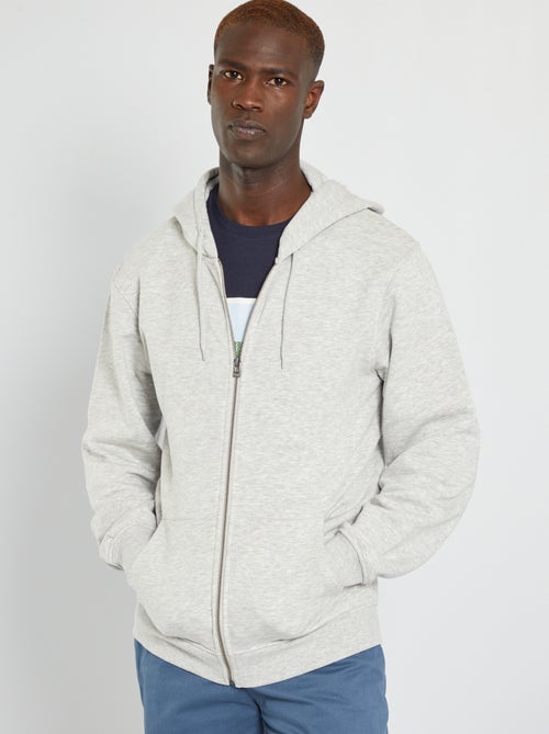 Sweatshirt com capuz e fecho - Kiabi