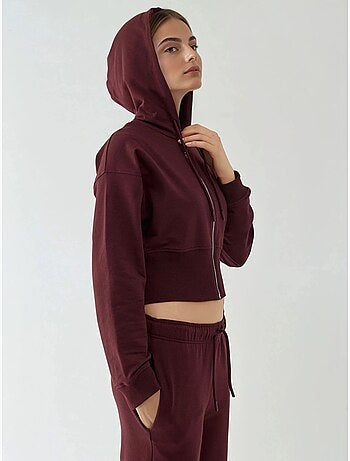 Sweatshirt com capuz e fecho de correr hiccup