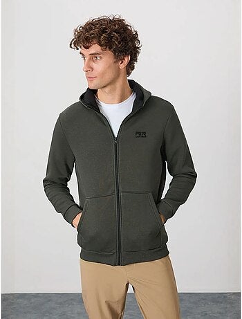 Sweatshirt com capuz e fecho de correr para homem tommy