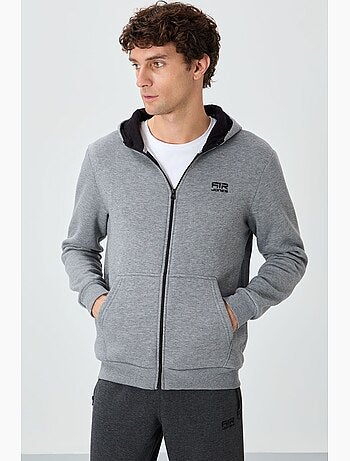 Sweatshirt com capuz e fecho de correr para homem tommy