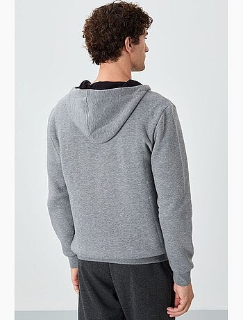 Sweatshirt com capuz e fecho de correr para homem tommy