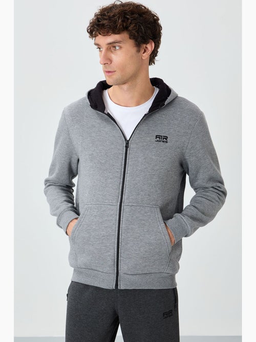 Sweatshirt com capuz e fecho de correr para homem tommy - Kiabi