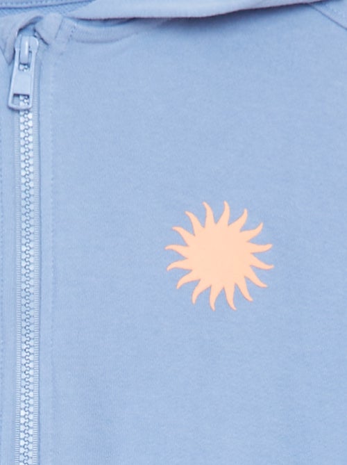 Sweatshirt com capuz e fecho de forma larga - Kiabi