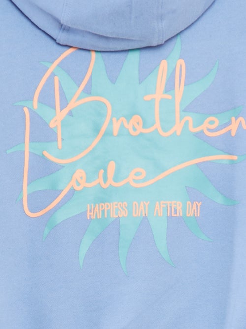 Sweatshirt com capuz e fecho de forma larga - Kiabi