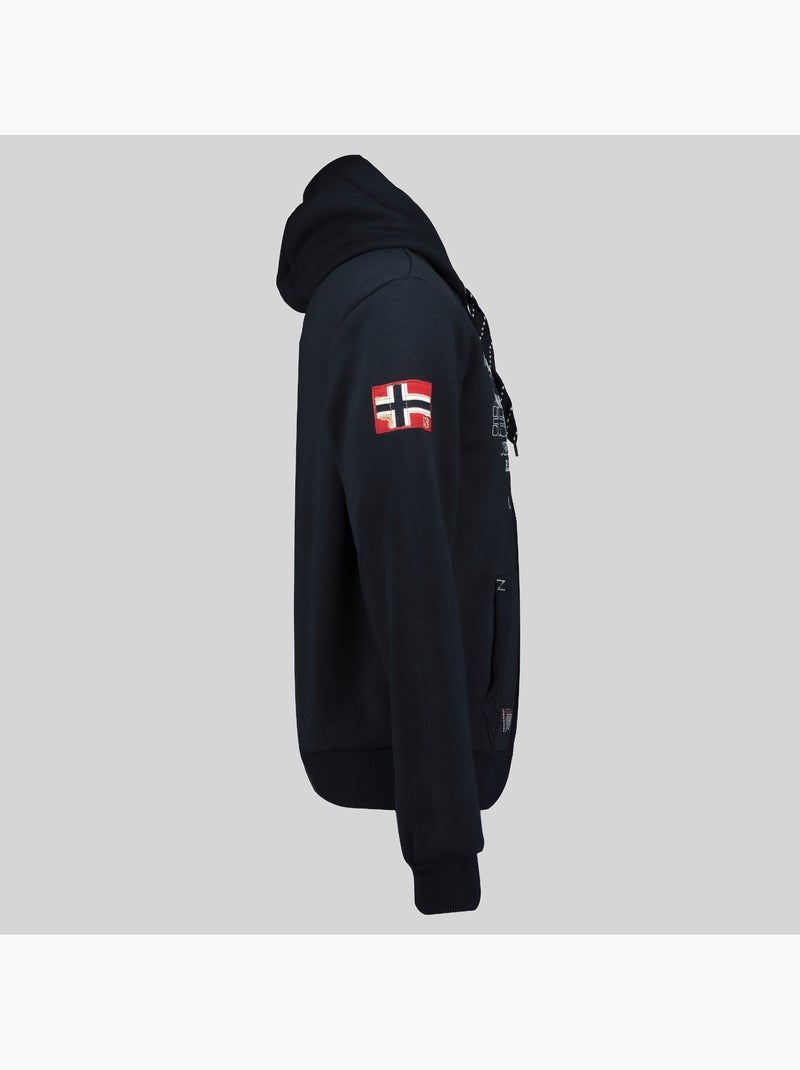 Sweatshirt com capuz e fecho gutta – geographical norway Preto - Kiabi