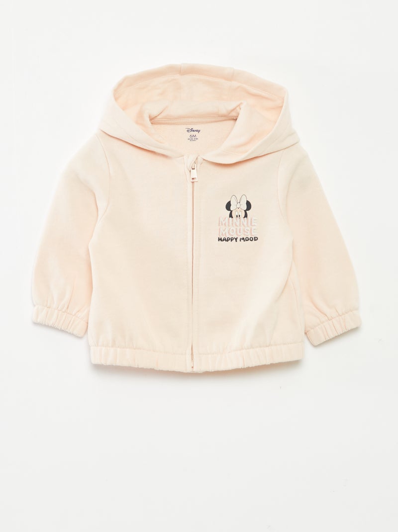 Sweatshirt com capuz e fecho 'Marie' Rosa - Kiabi