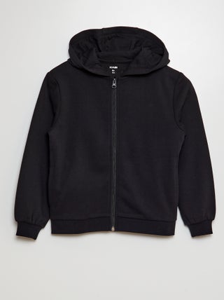 Sweatshirt com capuz e fecho