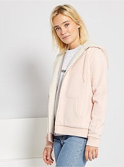 Sweatshirt com capuz e fecho - Kiabi
