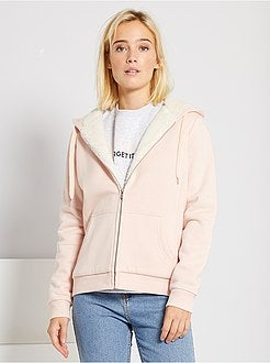 Sweatshirt com capuz e fecho - Kiabi