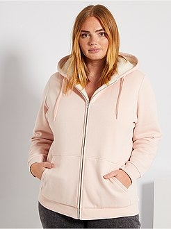 Sweatshirt com capuz e fecho - Kiabi