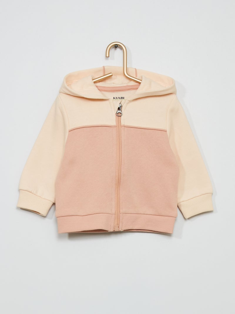 Sweatshirt com capuz e fecho ROSA - Kiabi