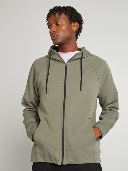 Sweatshirt com capuz e fecho - Kiabi