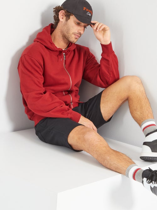 Sweatshirt com capuz e fecho - Kiabi