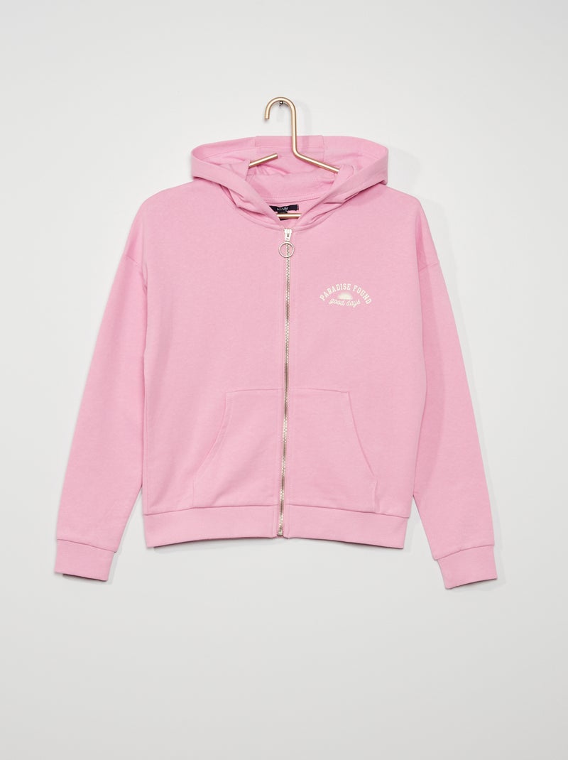 Sweatshirt com capuz e fecho VIOLETA - Kiabi