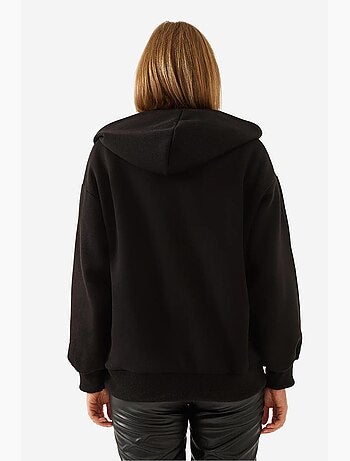 Sweatshirt com capuz e gola em v lucci