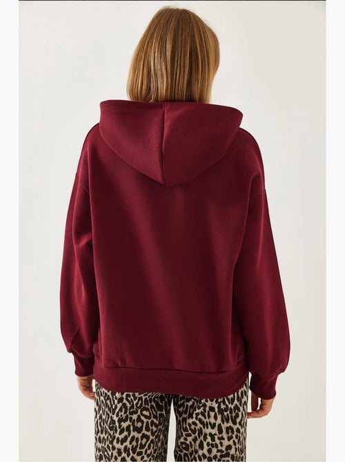 Sweatshirt com capuz e gola em v lucci - Kiabi Sweatshirt com capuz e gola em v lucci - Kiabi