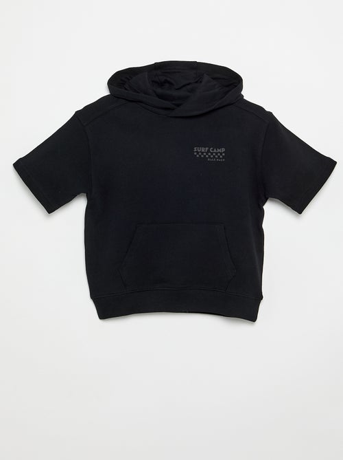 Sweatshirt com capuz e mangas curtas - Kiabi Sweatshirt com capuz e mangas curtas - Kiabi