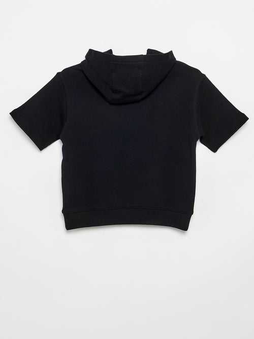 Sweatshirt com capuz e mangas curtas - Kiabi Sweatshirt com capuz e mangas curtas - Kiabi