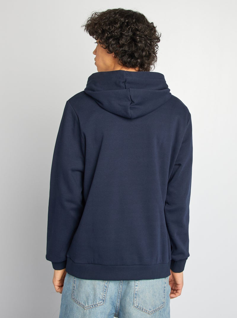 Sweatshirt com capuz e mensagem AZUL - Kiabi