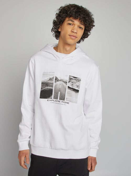 Sweatshirt com capuz e mensagem - Kiabi