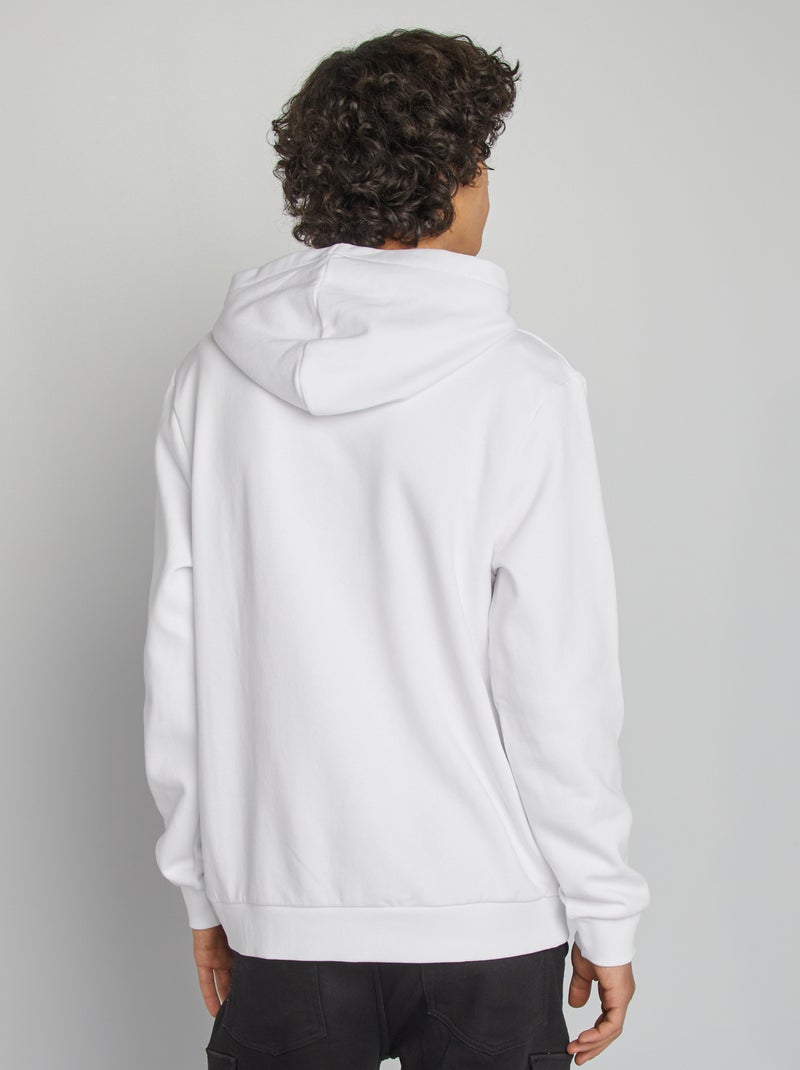 Sweatshirt com capuz e mensagem BRANCO - Kiabi