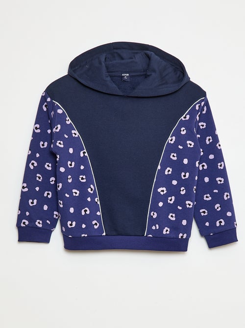 Sweatshirt com capuz e motivos - Kiabi