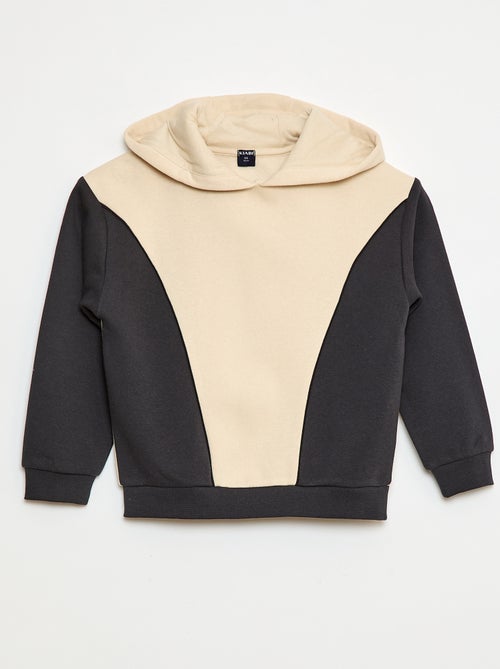 Sweatshirt com capuz e motivos - Kiabi