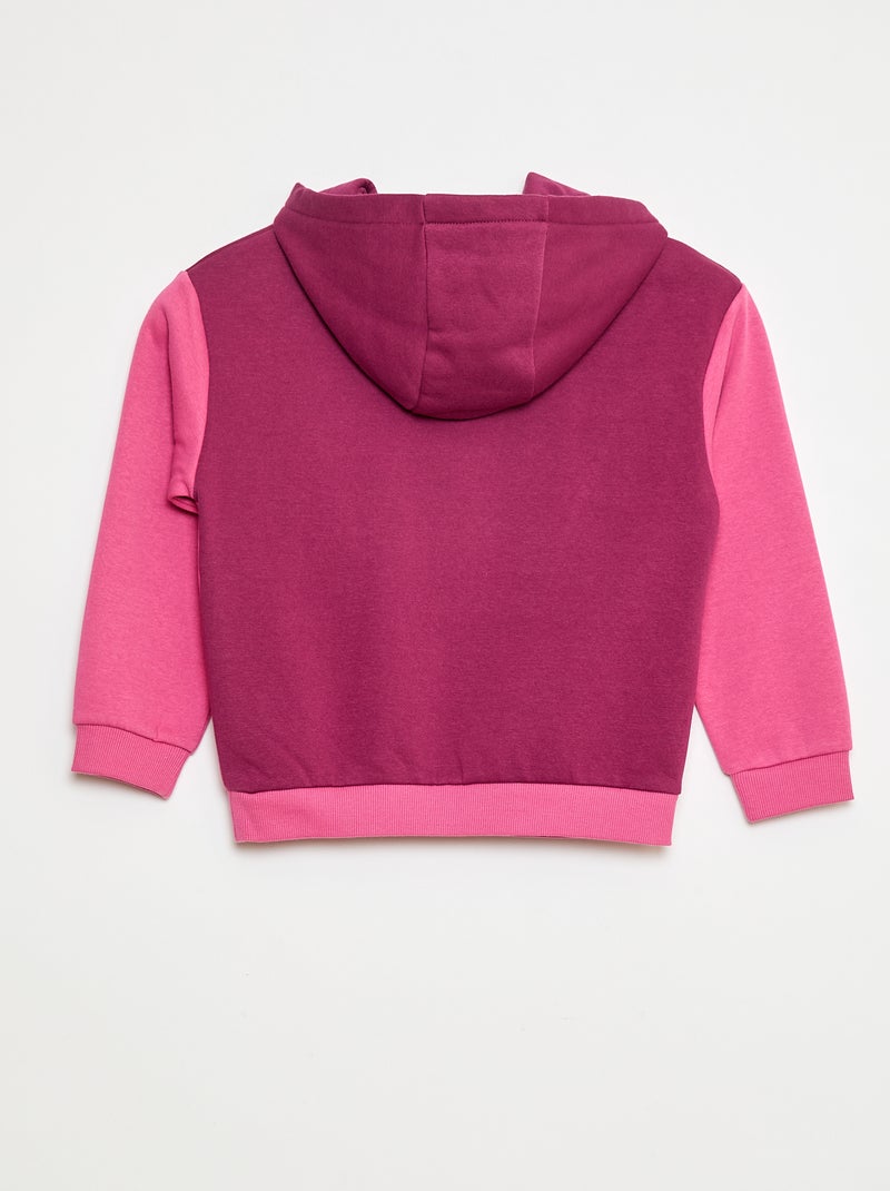 Sweatshirt com capuz e motivos Rosa - Kiabi