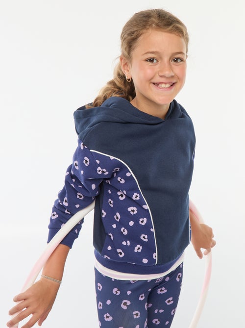 Sweatshirt com capuz e motivos - Kiabi