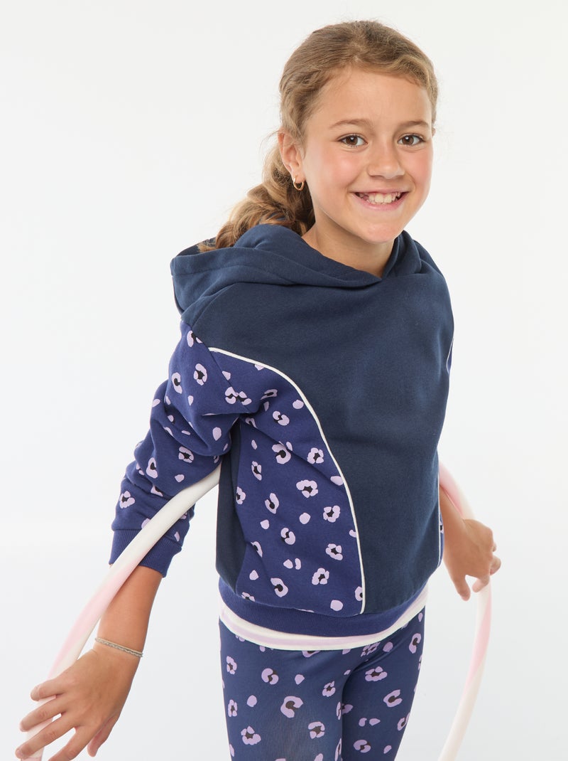 Sweatshirt com capuz e motivos Violeta - Kiabi