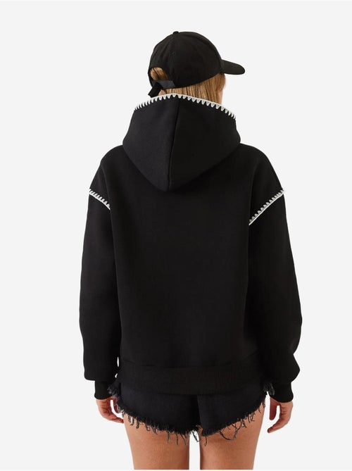 Sweatshirt com capuz e renda lucci - Kiabi Sweatshirt com capuz e renda lucci - Kiabi
